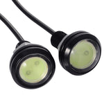 Set 2 Buc LED Auto cu fir, Diametru 18mm, 12V, Putere 9W, Albastru