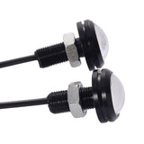 Set 2 Buc LED Auto cu fir, Diametru 18mm, 12V, Putere 9W, Galben
