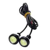 Leduri Auto Waterproof cu fir, Diametru 23mm, 12V, Putere 9W, Set 2 Buc, Alb