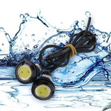 Leduri Auto Waterproof cu fir, Diametru 23mm, 12V, Putere 9W, Set 2 Buc, Alb