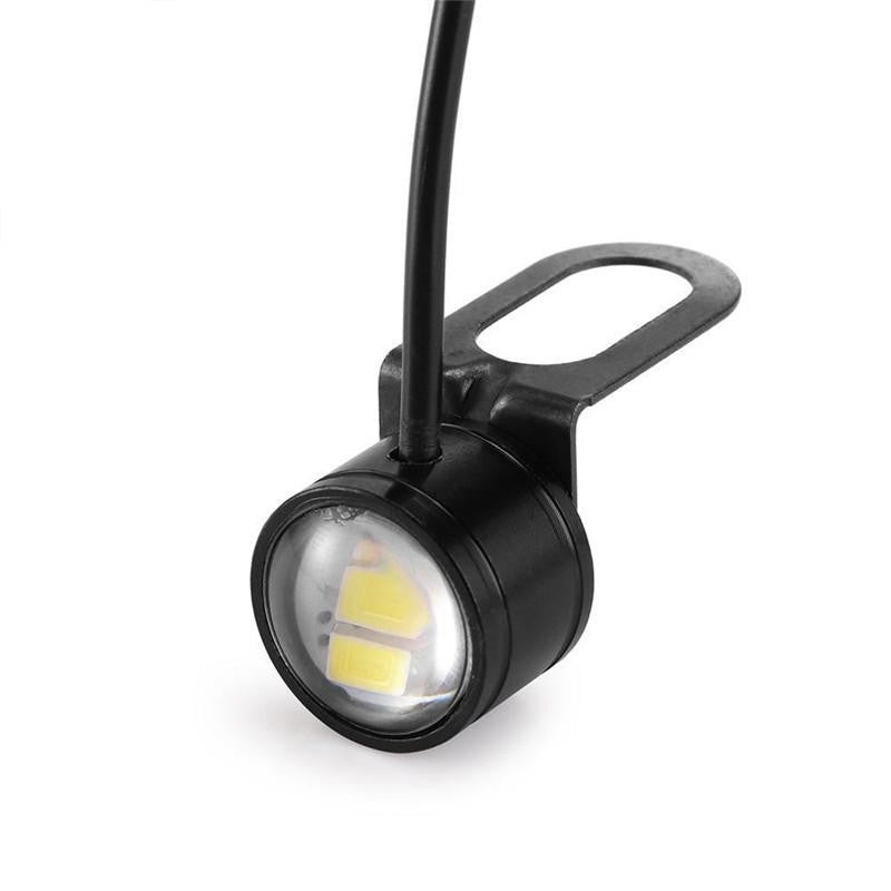 Set 2x LED Auto/Moto cu suport metalic si fir, Diametru 23mm, 9W, Alb