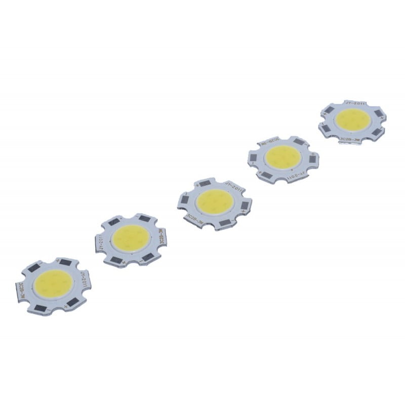 Led Cob 3W -11mm , Alb-Rece