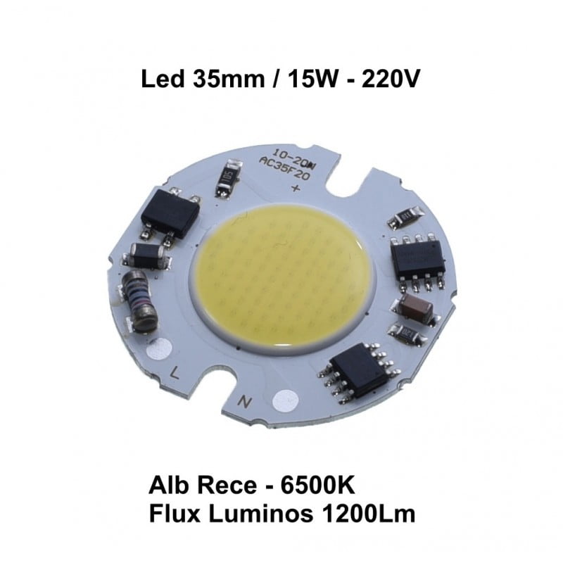 Modul Led Cob 35MM , Putere 15W - 220V