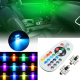 LED Auto RGB cu Telecomanda, Soclu Feston 36mm, Set 2 Buc