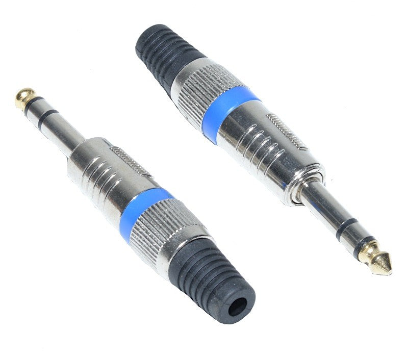 Mufa JACK 6,3 Stereo Tata, inel Albastru