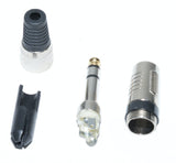 Mufa JACK 6,3 Stereo Tata, inel Negru
