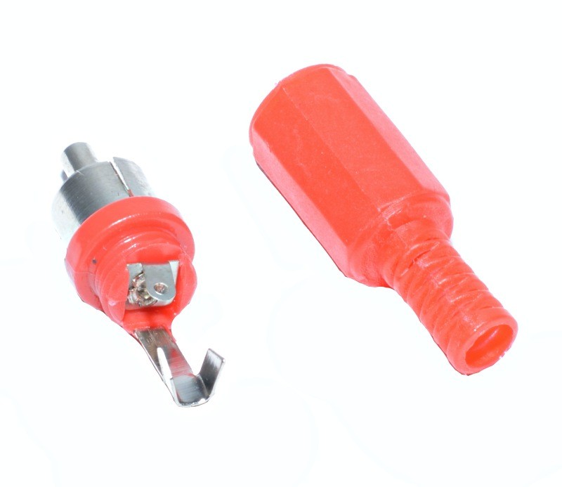 Mufa RCA Plastic Tata Rosu