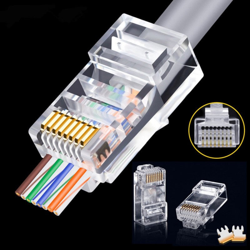 Set Mufa UTP RJ45 Plastic CAT6E + CUT 100b/set