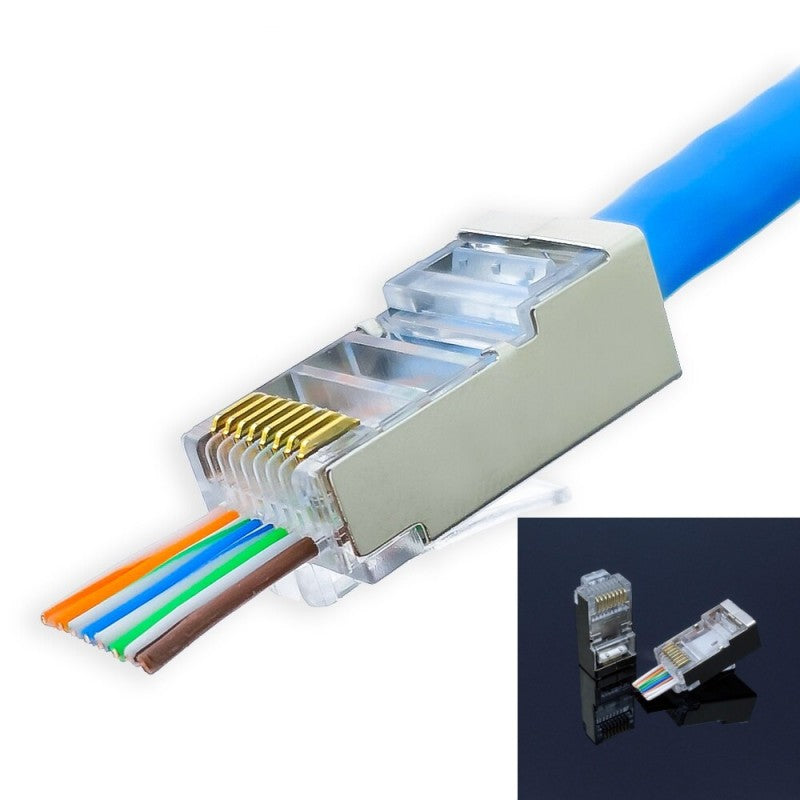 Set Mufa UTP RJ45 Plastic CAT6E + CUT 100b/set