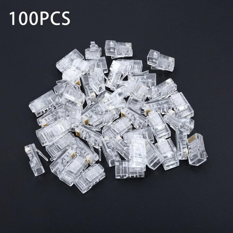 Set Mufa UTP RJ45 Plastic CAT6E + CUT 100b/set