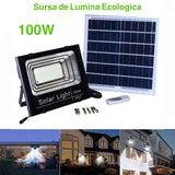 Proiector Solar Led 100W cu Telecomanda