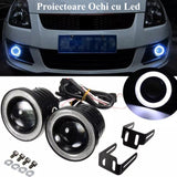 Set Proiectoare Auto LED Universale, 64MM / 10W / 3200LM
