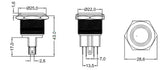 Push Buton 22mm/24V Led Alb