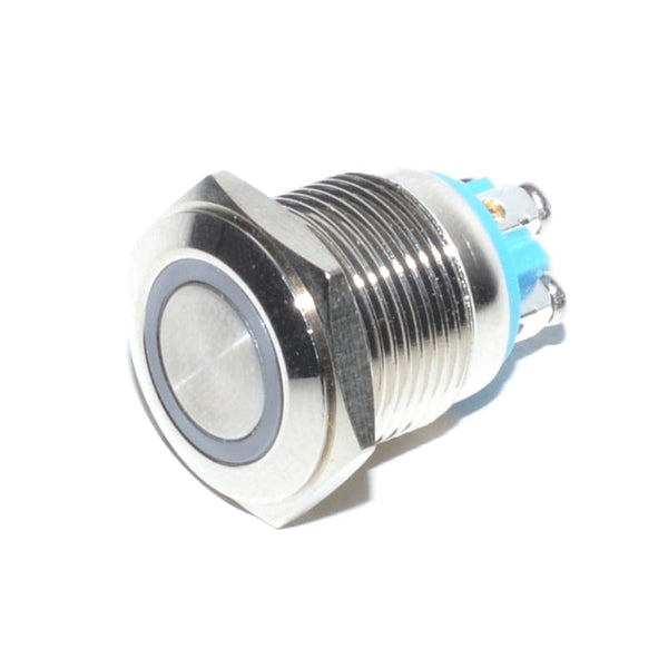 Push Buton Metalic 16MM cu LED Fara Retinere 12V