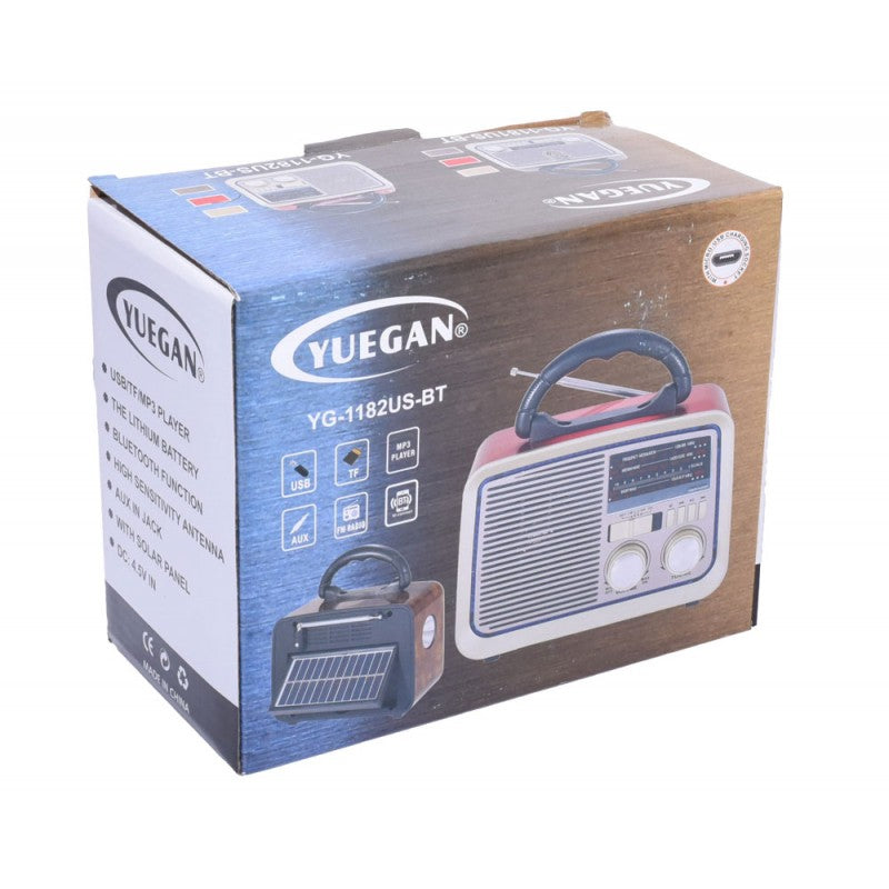 Radio MP3 cu Panou Solar YG-1182US-BT