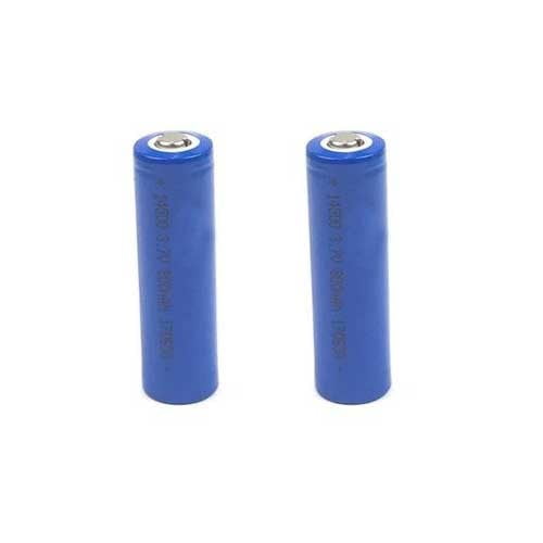 Set 2 acumulatori Li-ion terminal cu varf 14500 3.7V 3000mAh