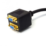 Spliter VGA Tata - 2 VGA Mama/Negru