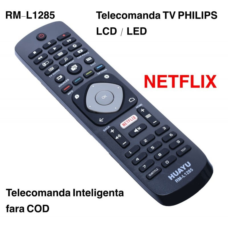 Telecomanda Universala TV PHILIPS, Inteligenta, Fara cod, Buton Netflix