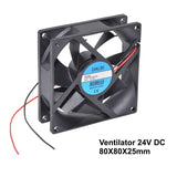 Ventilator Axial 24V, 80 x 80 x 25mm